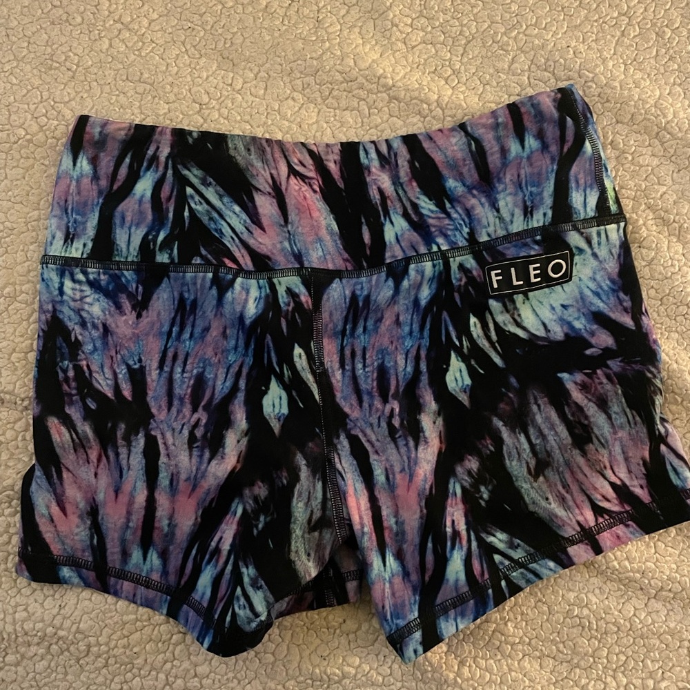 Fleo Blue and Purple Patterned Shorts